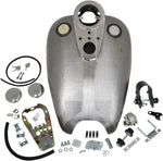 Drag Specialties Extended Dash-Style Rubber-Mount Quickbob Tank Kit For Harley Davidson XL1200C 1996-2003 14.8 Litre (3.9 US gal.) - Raw