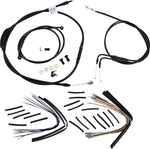 Burly Cable Line Kit for Ape Hanger Handlebars For Harley Davidson FXST 1450 2000-2003 40.5cm (16") - Black