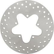 Drag Specialties Stainless Steel Drilled Brake Disc For Harley Davidson FLHR 1340 1994-1998 Rear - Ground