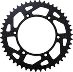 Moose Racing Steel Sprocket For Suzuki DR250 1990-1993 Rear Black/Zinc Plated 47T - Black/Zinc Plated