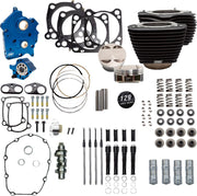 S&S Cycle 129" Power Package Engine Performance Kit For Harley Davidson FLDE 1750 2018-2020 - Black Non-Highlighted Fins