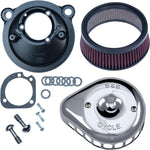 S&S Cycle Mini Teardrop Stealth Air Cleaner Kit For Harley Davidson XL 1200 C 2007-2020 - Chrome