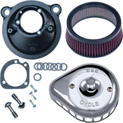 S&S Cycle Mini Teardrop Stealth Air Cleaner Kit For Harley Davidson XL 1200 C 2007-2020 - Chrome
