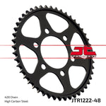 JT Steel Sprocket For Honda CB 125F CBS Rear Black 48T 2021-2024 - Black