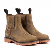 Spada Highbury Motorcycle Chelsea Ankle Boots - Walnut Brown