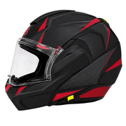 Spada Vortex Ion Flip Front Motorcycle Helmet - Black/Red