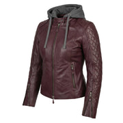 Spada Pulse Ladies Leather Motorcycle Jacket - Port Red