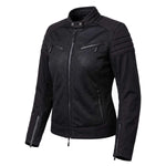 Spada Cafe Air Ladies Ventilated Motorcycle Jacket - Stealth Black