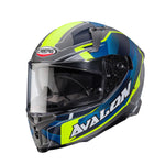 Caberg Avalon X Optic Matt Grey Blue Yellow Helmet