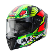 Caberg Avalon Giga Full Face Motorcycle Helmet - Matt Black/Yellow Fluo/Red Fluro