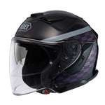 Shoei J-Cruise 3 Acconic TC-2 Open Face Motorcycle Helmet - Black/Purple