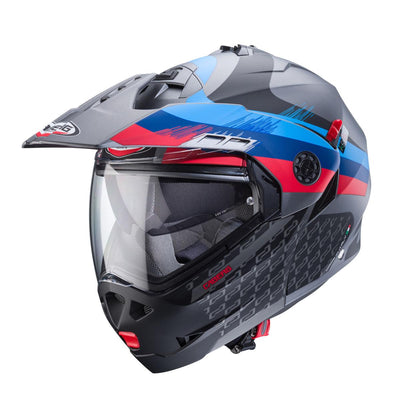 Caberg Tourmax X Sarabe Matt Gun Metal Black Blue Red Flip Up Motorcycle Helmet