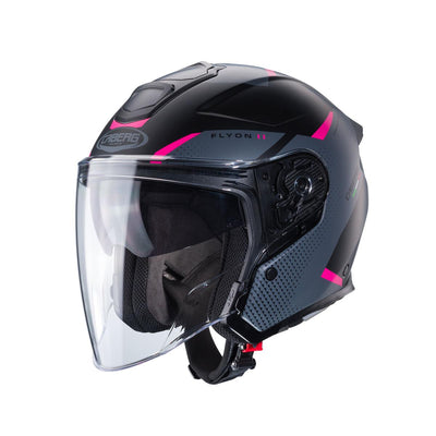 Caberg Flyon 2 Boss Matt Black Grey Fuchsia Helmet