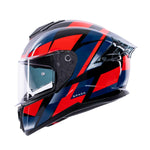 Spada Blade Sabre Full Face Motorcycle Helmet - Black/Blue/Red