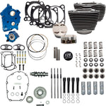 S&S Cycle 129" Power Package Engine Performance Kit For Harley Davidson FLDE 1750 2018-2020 - Black Highlighted Fins