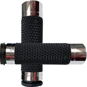 Avon Grips K25 Diamond Knurled No Flange Grips For Harley Davidson FLDE 1750 2018-2020 - Black/Chrome