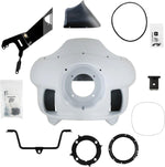 Klock Werks FXRP-Style Fairing Kit For Harley Davidson XL1200C 1996-2003 - Black/Powder-Primed/White
