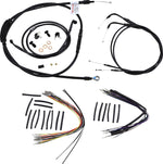 Burly Cable Line Kit for Ape Hanger Handlebars For Harley Davidson FXST 1450 2000-2003 35.5cm (14") - Black