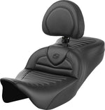 Saddlemen Roadsofa TR Tuck-n-Roll Seat With Backrest For Harley Davidson FLH 1868 2021 - Black