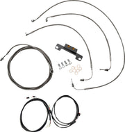 LA Choppers Complete Plug-and-Play Cable Kit For Harley Davidson FLH 1868 ABS 2021 Standard - Clear-Coated