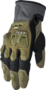 Thor Terrain Gloves - Army Green/Black/Charcoal