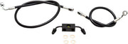 LA Choppers Braided Brake Hose Kit For Harley Davidson XL1200C 2014-2019 Front Standard - Black