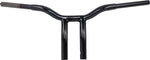 LA Choppers Kage Fighter Welded Bent-Riser Handlebar 25.5 cm (10") - Black