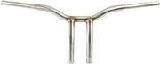 LA Choppers Kage Fighter Welded Bent-Riser Handlebar For Harley Davidson FLD 1690 2012-2013 25.5 cm (10") - Polished