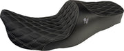 Slyfox Chariot Seat For Harley Davidson FLHR 1340 1997-1998 Double Diamond - Black/Silver