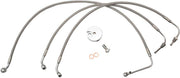 LA Choppers Stainless Steel Brake Hose Kit For Harley Davidson FLHR 1690 2014-2015 12" - 14" - Silver