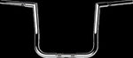 LA Choppers 1-1/4" Twin Peaks Touring Handlebar For Harley Davidson FLHTCUTG 1868 ABS 2024 35.5 cm (14") - Chrome