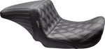 LE Pera Kickflip Up Front Seat For Harley Davidson FLD 1690 2012-2013 Double Diamond - Black