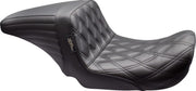 LE Pera Kickflip Up Front Seat For Harley Davidson FLD 1690 2012-2013 Double Diamond - Black