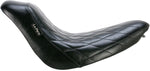 LE Pera Bare Bones Solo Seat For Harley Davidson FLSTF 1450 2006 Diamond Stitch - Black