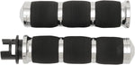 Avon Grips 3-Ring Air Cushioned Grips For Indian Chief 111 ABS 2014-2017 - Black/Chrome