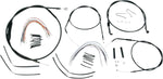 Burly Cable Line Kit for Ape Hanger Handlebars For Harley Davidson XL 1200 C 2004-2006 40.5cm (16") - Black