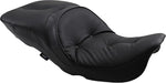 Drag Specialties Backrest Compatible 2 Up Leather Touring Pillow Seat For Harley Davidson FLHR 1340 1997-1998 - Black