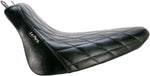 LE Pera Bare Bones Solo Seat For Harley Davidson FLSTC1584 2008-2011 Diamond Stitch - Black