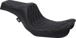 Drag Specialties Predator III Seat For Harley Davidson FLD 1690 2012-2013 - Black Silver