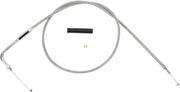 Drag Specialties Stainless Braided Throttle Cable For Harley Davidson FLH 1340 1981-1983 100.5 cm (39-1 2") - Silver Unfinished