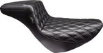 LE Pera Kickflip Daddy Long Legs Low Rider Seat For Harley Davidson FLSB 1750 ABS 2018-2024 Double Diamond - Black