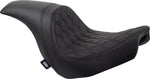 Drag Specialties Predator Seat For Harley Davidson FLSB 1750 2018-2021 Black Stitching Double Diamond - Black