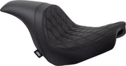 Drag Specialties Predator Seat For Harley Davidson FLSB 1750 2018-2021 Black Stitching Double Diamond - Black