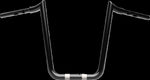 LA Choppers 1-1/4" Prime Ape Handlebar For Harley Davidson FLTRK 1868 ABS 2024 35.5 cm (14") - Black