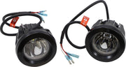 Ciro TAC-10 Light Cannons For Harley Davidson FLH 1868 ABS 2021 Black Clear