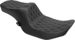 Drag Specialties Predator III Seat For Harley Davidson FLHX 1923 ABS 2024-2026 Double Diamond - Black/Silver