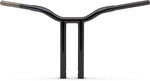 LA Choppers Kage Fighter Welded Straight-Riser Handlebar 35.5 cm (14") - Black