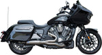 S&S Cycle 2 Into 1 Qualifier Exhaust System For Indian Challenger 108 2020-2023 - Brushed