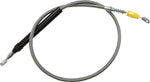 LA Choppers Stainless Steel Braided Clutch Cable For Harley Davidson FLDE 1750 ABS 2018-2020 15" - 17" - Polished