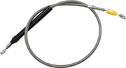 LA Choppers Stainless Steel Braided Clutch Cable For Harley Davidson FLDE 1750 ABS 2018-2020 15" - 17" - Polished